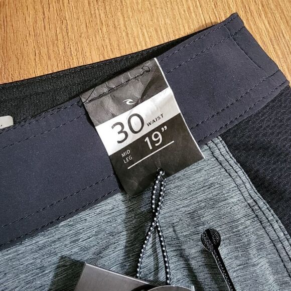 Rip Curl 3 2 One Mirage Cordura Boardshorts Black Grey Men's Size 30 Waist New - Picture 6 of 14